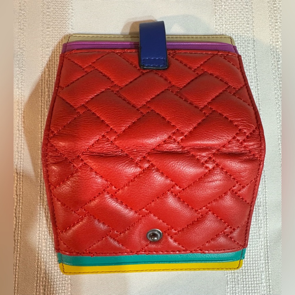 Kurt Geiger Multi-Color Quilted Leather Card Holder - Picture 5 of 7